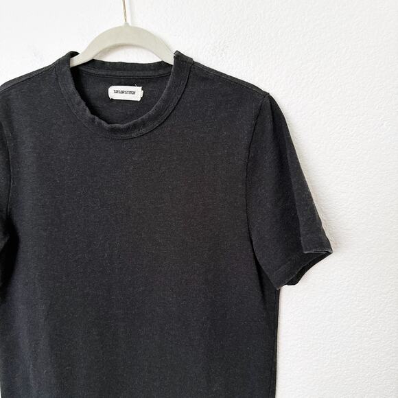 [Taylor Stitch] Charcoal Gray Crew Neck 100% Organic Cotton T-Shirt Sz Medium 40 - Picture 7 of 11